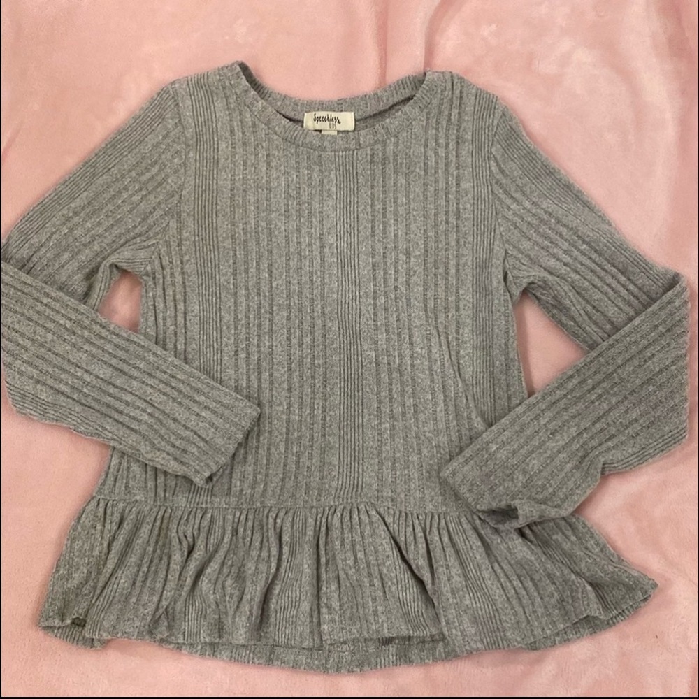 Speechless, kids, gray, long sleeve, sweater, size large